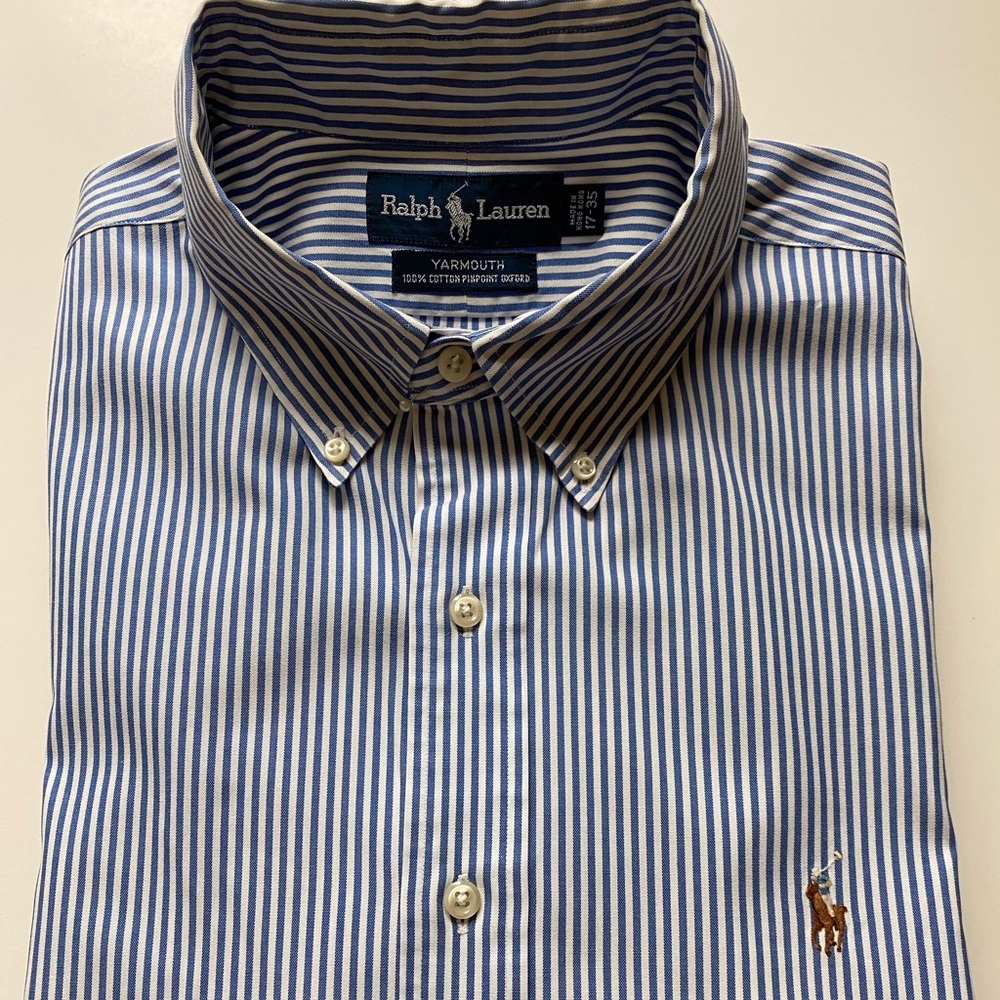 Ralph Lauren, Polo, long sleeve, button down.